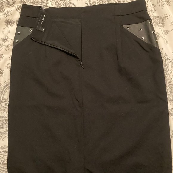 Kooples Pencil Skirt, Black with Hip-Rivet Details - Picture 4 of 5